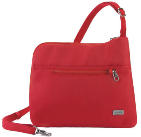 Torba damska antykradzieżowa Pacsafe Daysafe slim crossbody czerwony