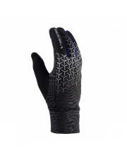 Rękawiczki sportowe dotykowe Orton Viking czarne z niebieskim