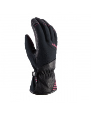 Damskie rękawiczki na narty Lady electra Viking czarne z różowym