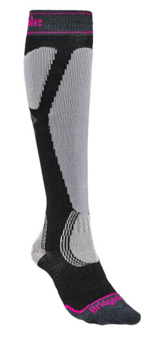 Skarpety narciarskie Ski Easy On Merino Performance black/light grey Bridgedale