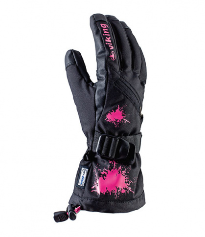 Damskie rękawice sportowe Lara black-pink Viking