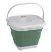 Turystyczne składane wiaderko z pokrywką Collaps Bucket Square green Outwell