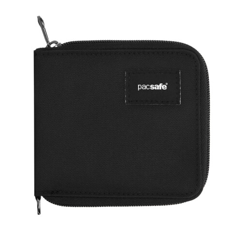 Portfel antykradzieżowy z technologią RFIDsafe zip around black PacSafe