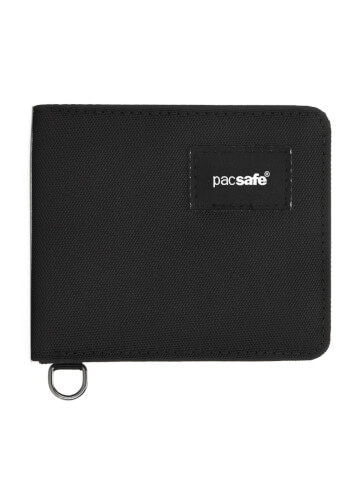 Portfel turystyczny antykradzieżowy RFIDsafe bifold wallet black Pacsafe