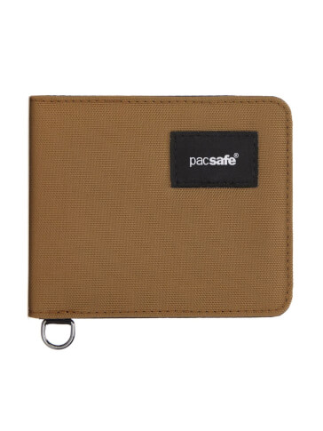 Portfel turystyczny antykradzieżowy RFIDsafe bifold wallet tan Pacsafe