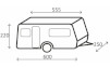 Pokrowiec na przyczepę kempingową 550-600 Caravan Cover Design 12M Brunner
