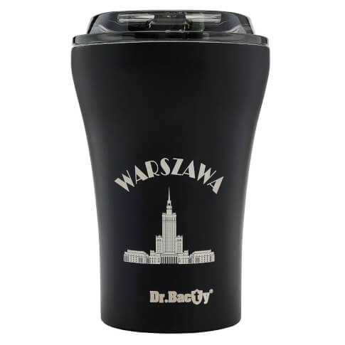 Turystyczny kubek termiczny Apollo 227ml Warszawa black Dr Bacty