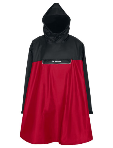 Rowerowe poncho przeciwdeszczowe Valero Poncho indian red VAUDE