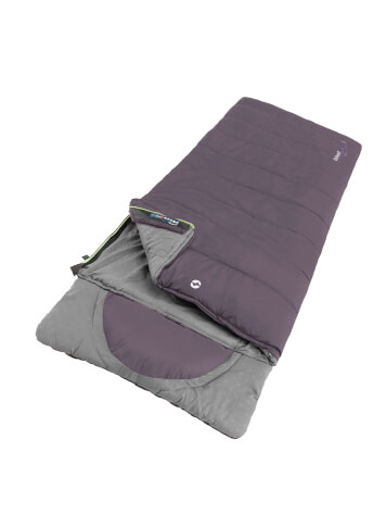 Śpiwór turystyczny Contour 190cm zamek lewy dark purple/grey Outwell