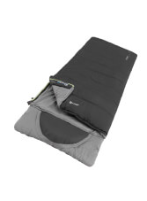 Śpiwór turystyczny Contour 190cm zamek prawy midnight black/grey Outwell