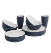 Zestaw naczyń turystycznych Gala 4 Person Dinner Set navy night Outwell