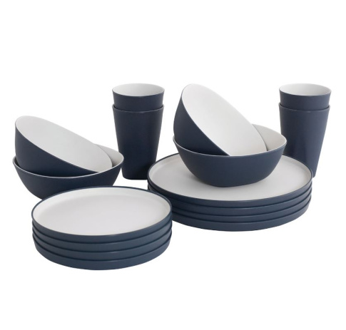 Zestaw naczyń turystycznych Gala 4 Person Dinner Set navy night Outwell